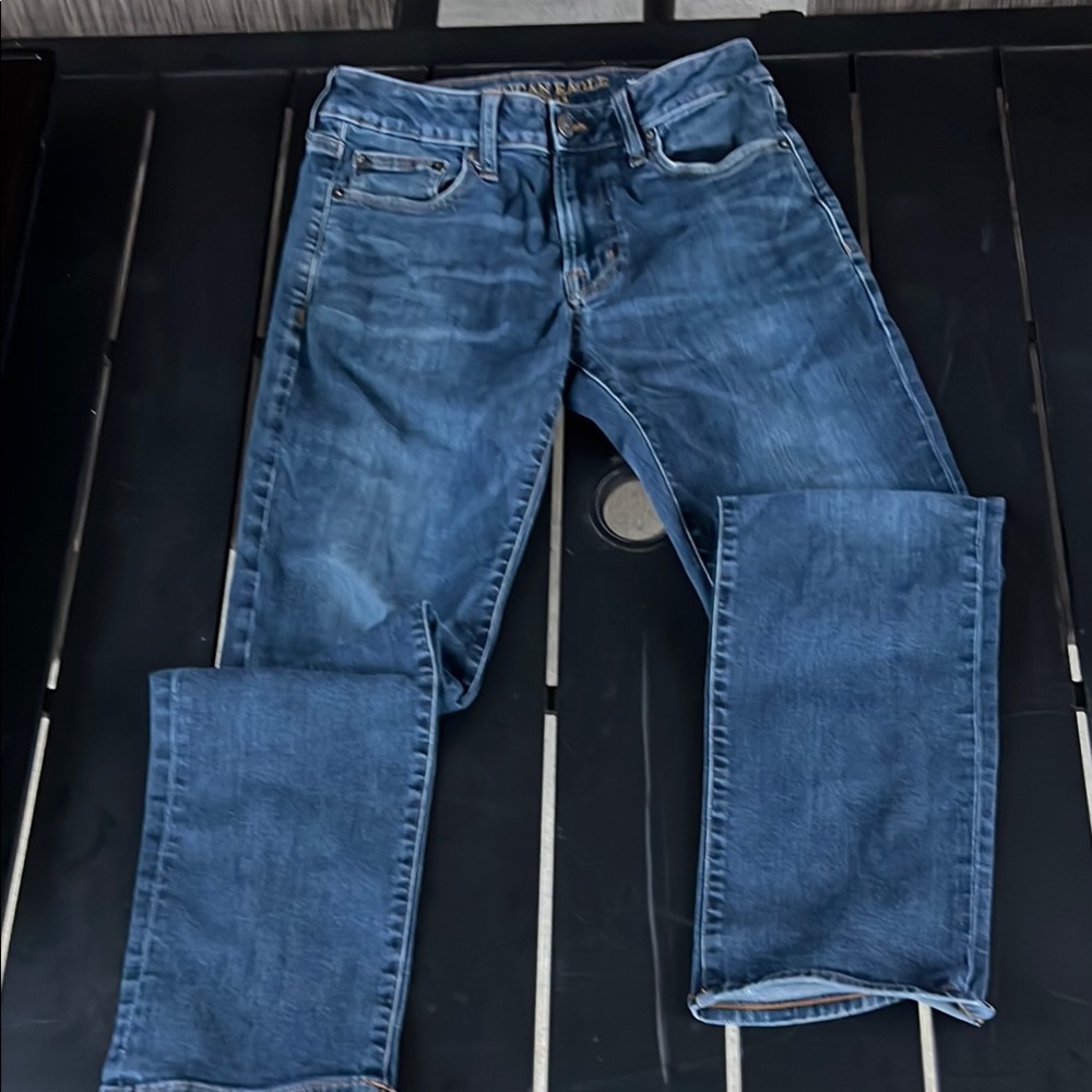 American Eagle Blue Straight Jeans Classic Style